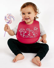 Load image into Gallery viewer, Modern Twist - Bucket Bib - Twin Kitties - Magenta