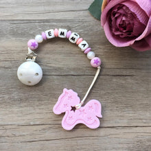 Load image into Gallery viewer, Little Caleb - Personalised Pony Teether - Pink