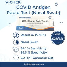 Load image into Gallery viewer, V-CHEK COVID-19 Rapid Test (Nasal Swab) - One Test Pack