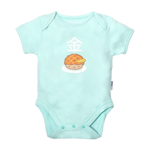 Load image into Gallery viewer, Ganas Kids - Golden Pineapple Bun Short Sleeve Bodysuit - Apple Green
