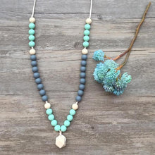 Load image into Gallery viewer, Little Caleb - Adult Teething Necklace - Charlotte - Mint