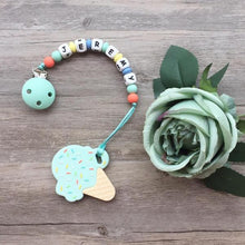 Load image into Gallery viewer, Little Caleb - Personalized Ice-Cream Teether - Mint