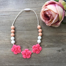 Load image into Gallery viewer, Little Caleb - Kids Teething Necklace - Giselle - Coral