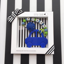 Load image into Gallery viewer, Little Caleb - Personalised Car Teether - Blue