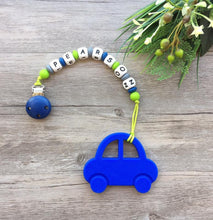 Load image into Gallery viewer, Little Caleb - Personalised Car Teether - Blue