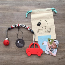 Load image into Gallery viewer, Little Caleb - Personalised Car Teether - Red