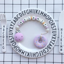 Load image into Gallery viewer, Little Caleb - Personalised Donut Teether - Purple