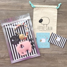 Load image into Gallery viewer, Little Caleb - Personalised Elephant Teether - Blush