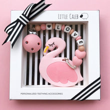 Load image into Gallery viewer, Little Caleb - Personalised Flamingo Teether
