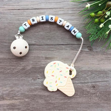 Load image into Gallery viewer, Little Caleb - Personalised Ice-Cream Teether - Vanilla
