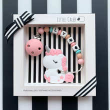 Load image into Gallery viewer, Little Caleb - Personalised Unicorn Teether