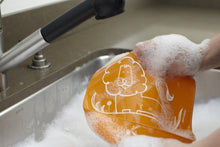 Load image into Gallery viewer, Modern Twist - Bucket Bib - Dandy Lion - Orange