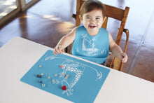 Load image into Gallery viewer, Modern Twist - Meal Mat - Giraffe Giggles - Blue