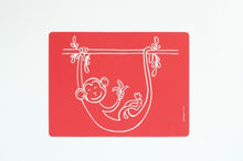 Load image into Gallery viewer, Modern Twist - Meal Mat - Monkey Business - Red