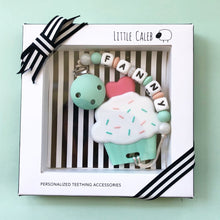 Load image into Gallery viewer, Little Caleb - Personalised Cupcake Teether
