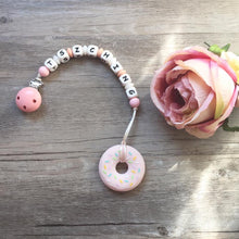 Load image into Gallery viewer, Little Caleb - Personalised Donut Teether - Pink
