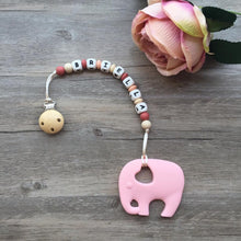 Load image into Gallery viewer, Little Caleb - Personalised Elephant Teether - Blush
