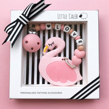 Load image into Gallery viewer, Little Caleb - Personalised Flamingo Teether
