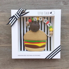 Load image into Gallery viewer, Little Caleb - Personalised Hamburger Teether
