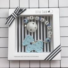 Load image into Gallery viewer, Little Caleb - Personalised Pony Teether - Blue
