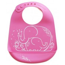 Load image into Gallery viewer, Modern Twist - Bucket Bib - Elephant Hugs - Pink
