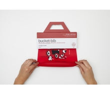 Load image into Gallery viewer, Modern Twist - Bucket Bib - Monkey Business - Red
